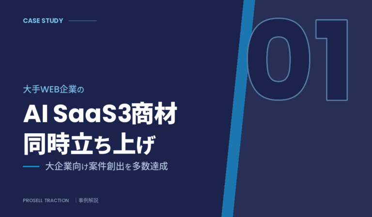 大手WEB企業（IT・AI）｜大手WEB企業のAI SaaS3商材同時立ち上げ。大企業向け案件創出を多数達成（導入事例）
