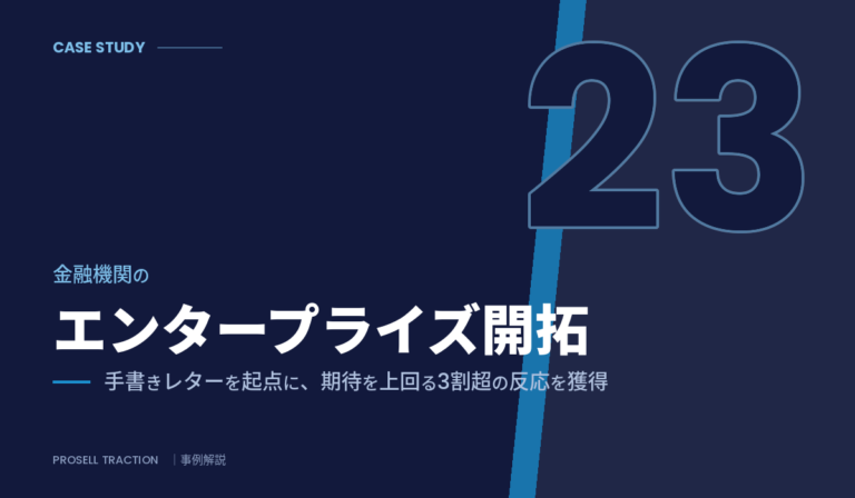 大手グループ企業 AI・DXコンサルティング事業｜金融機関のエンタープライズ開拓で、手書きレターを起点に、期待を上回る3割超の反応を獲得（導入事例）
